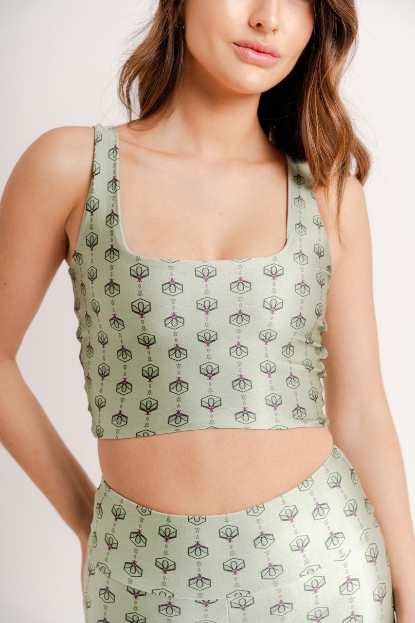 Top Cropped Estampa Wildflower by BEE GRACIE - TOPS