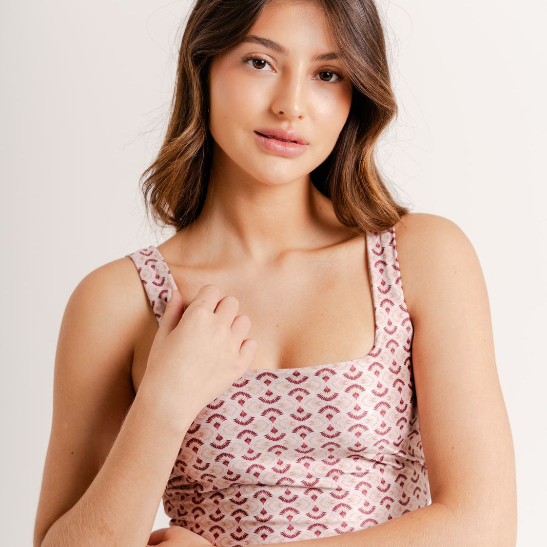 Top Cropped Estampa Blush by BEE GRACIE - TOPS