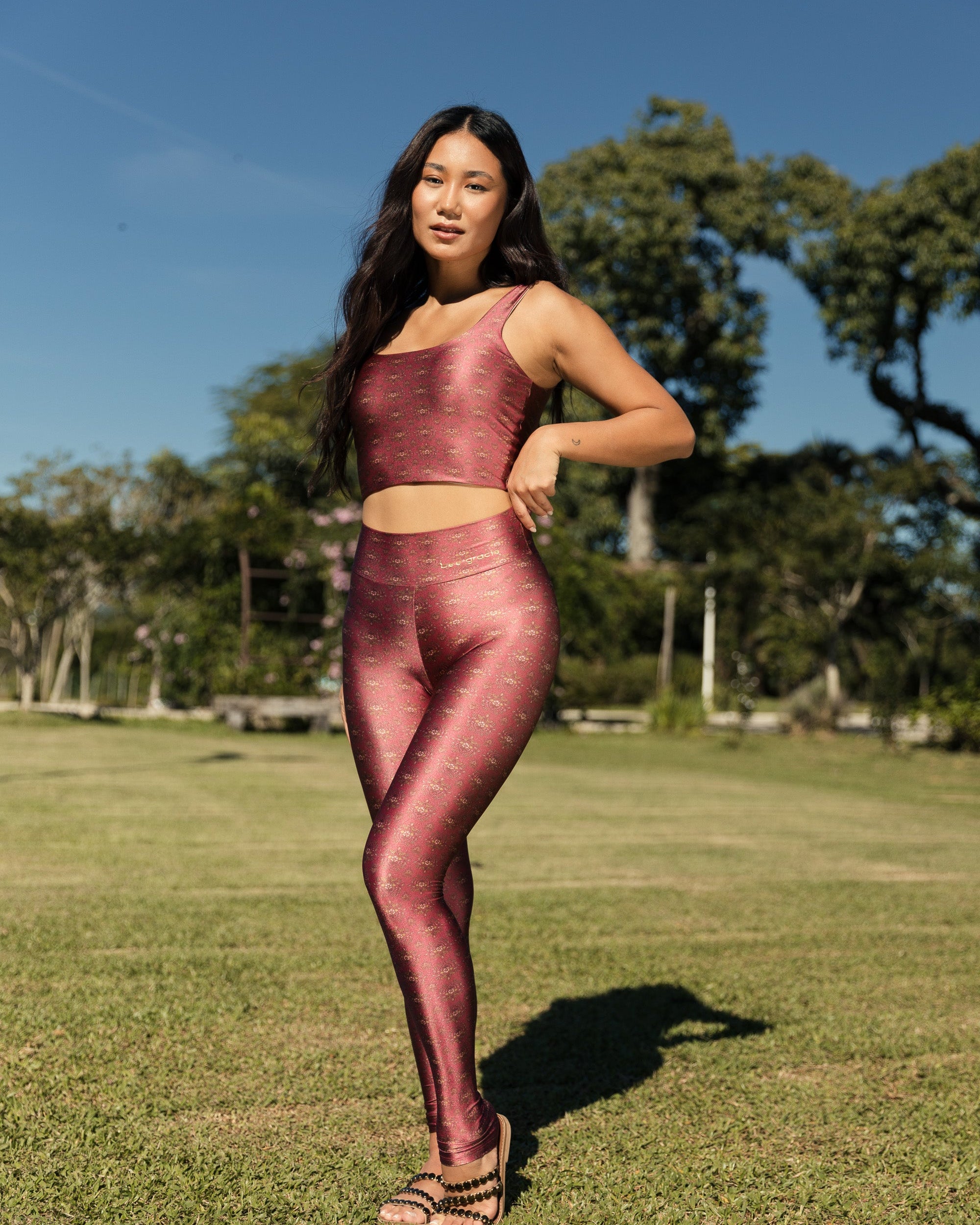 Flor de Lis Legging — High Waist