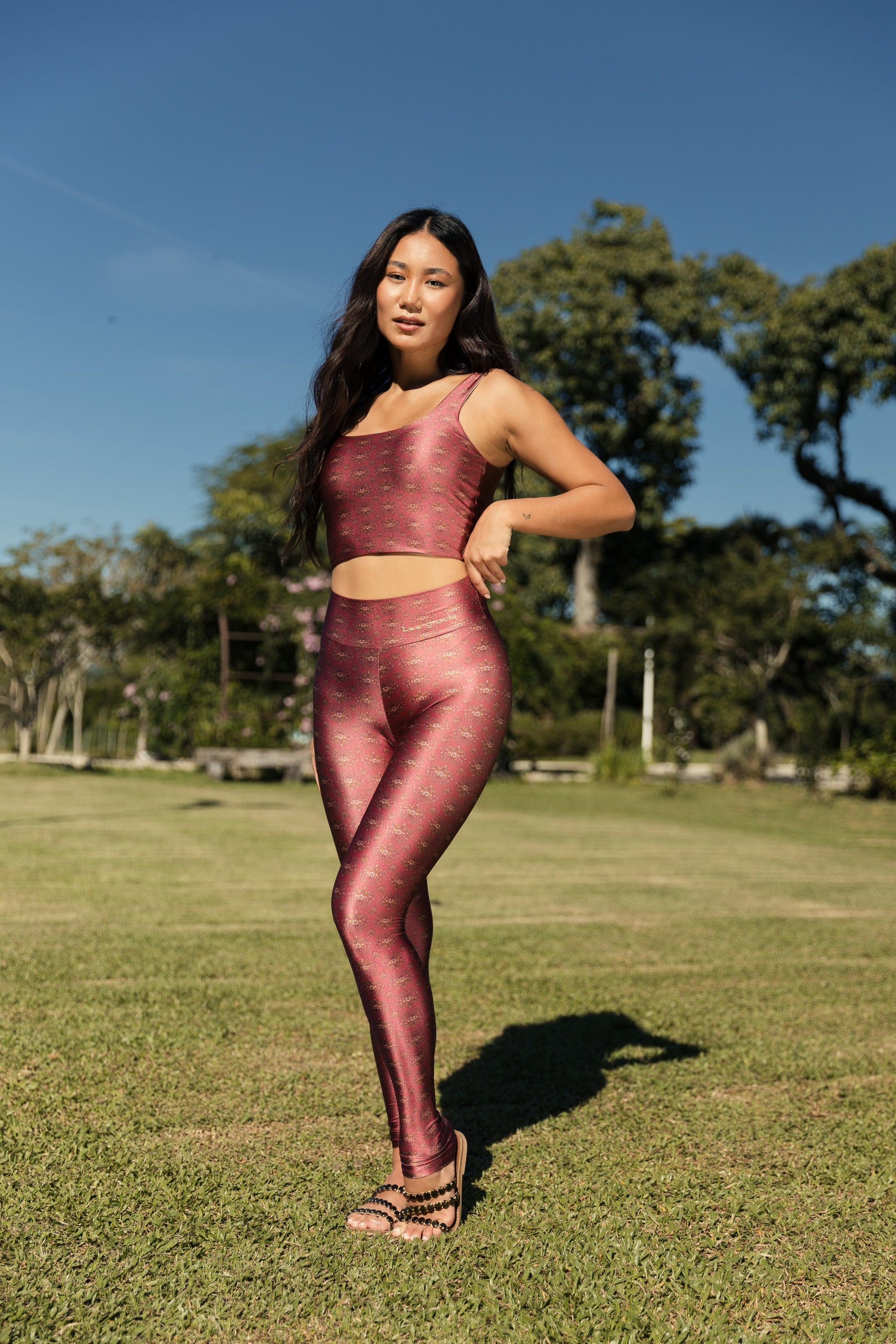 Flor de Lis Legging — High Waist