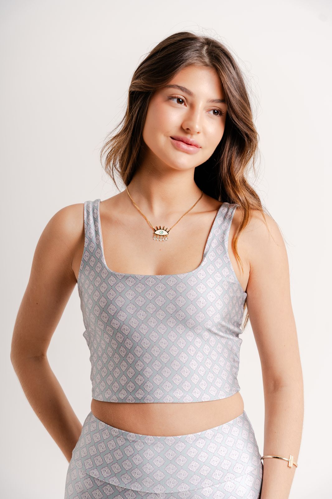 Top Cropped Estampa Azure by BEE GRACIE - TOPS
