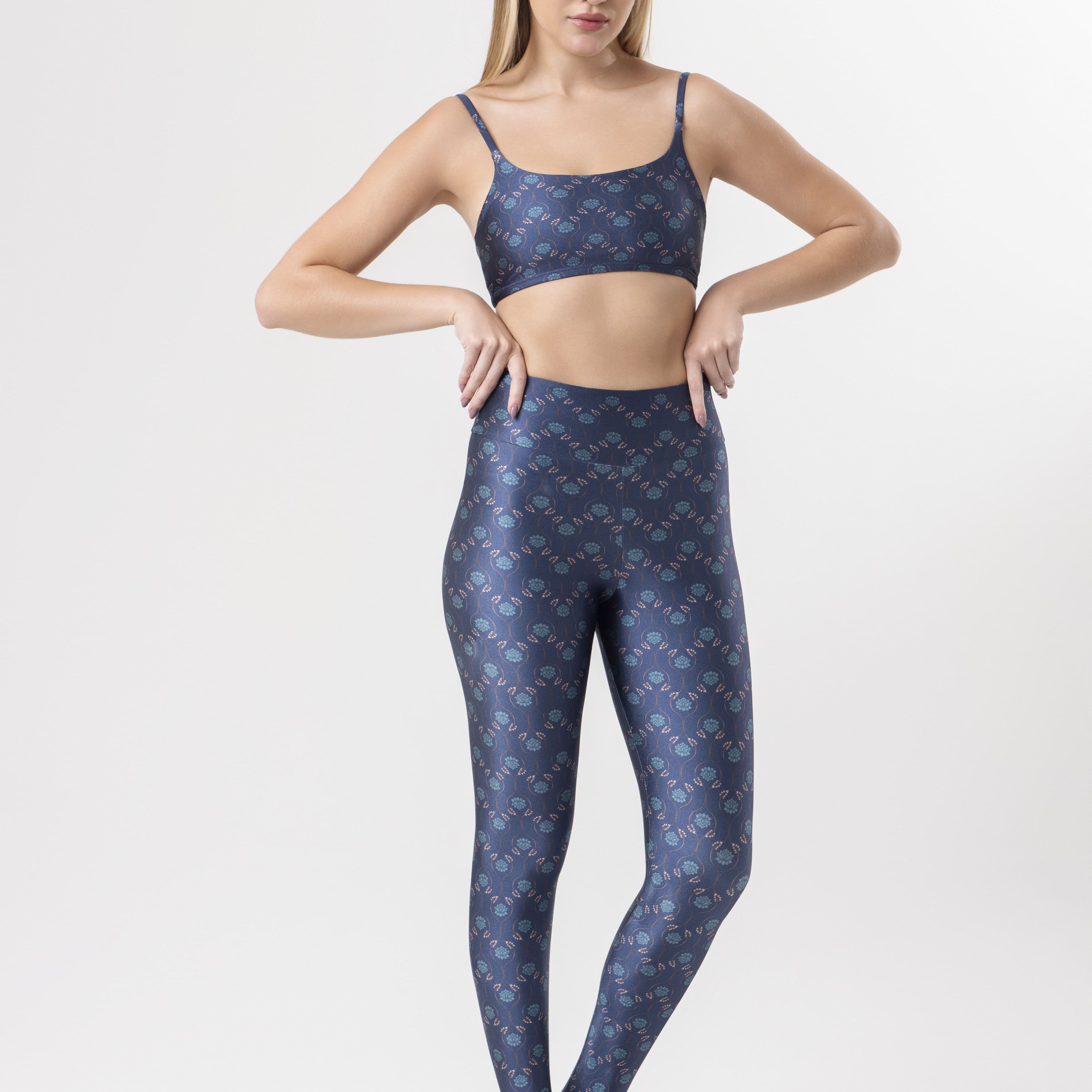 Blue Lotus Legging — High Waist