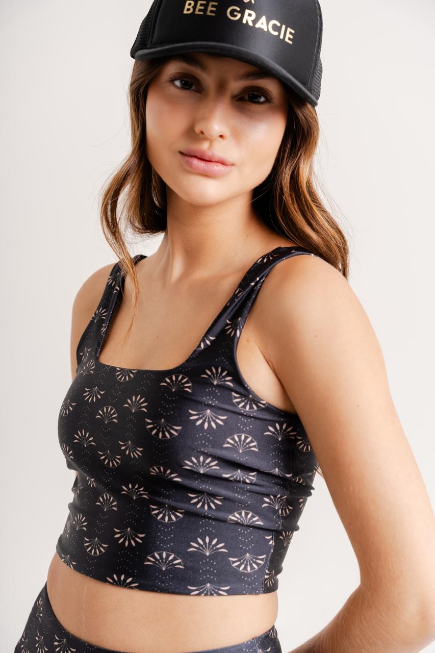 Top Cropped Estampa Dahlia by BEE GRACIE - TOPS