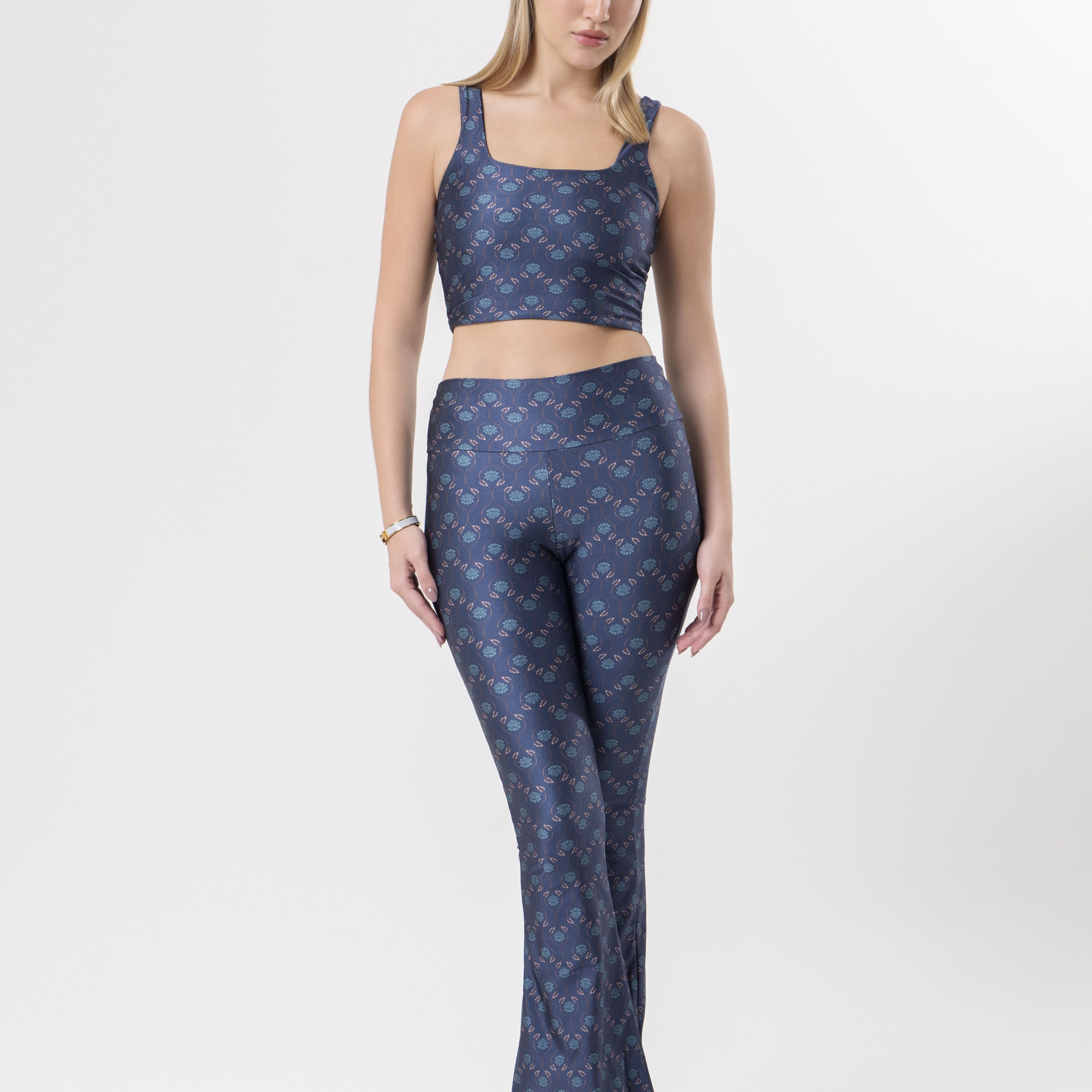 Blue Lotus Flare Pants