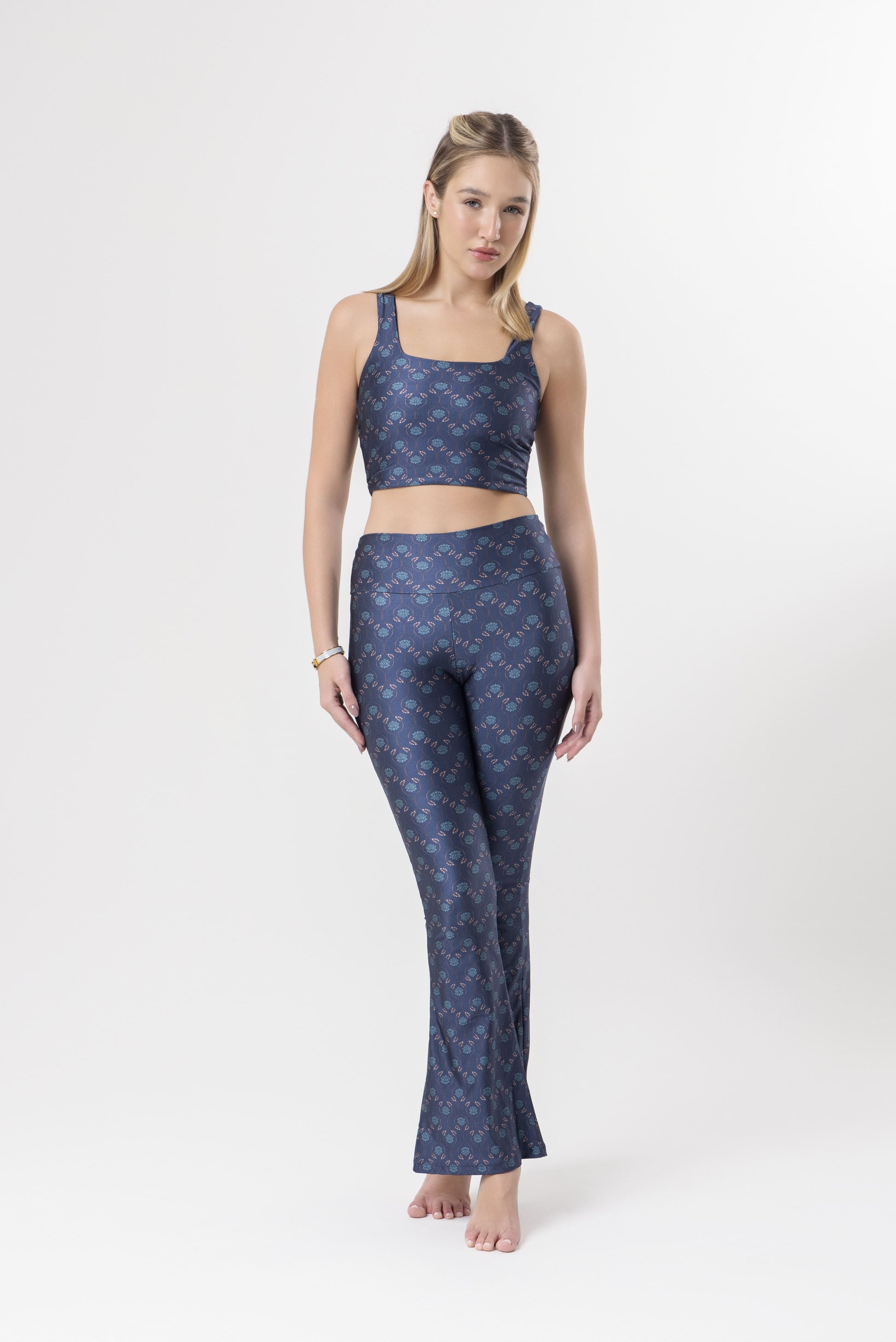 Blue Lotus Flare Pants