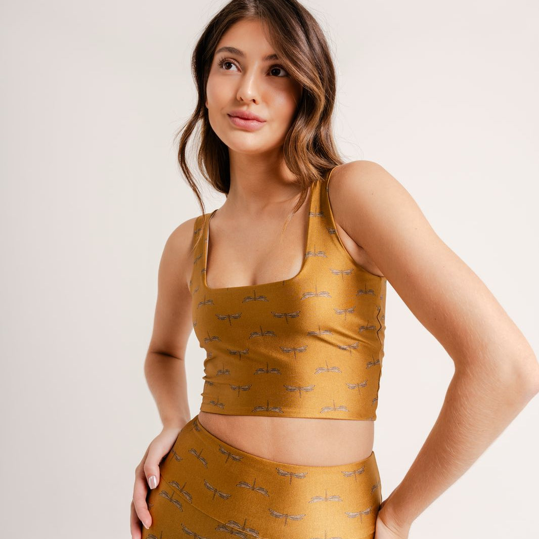 Top Cropped Estampa Dragonfly by BEE GRACIE - TOPS