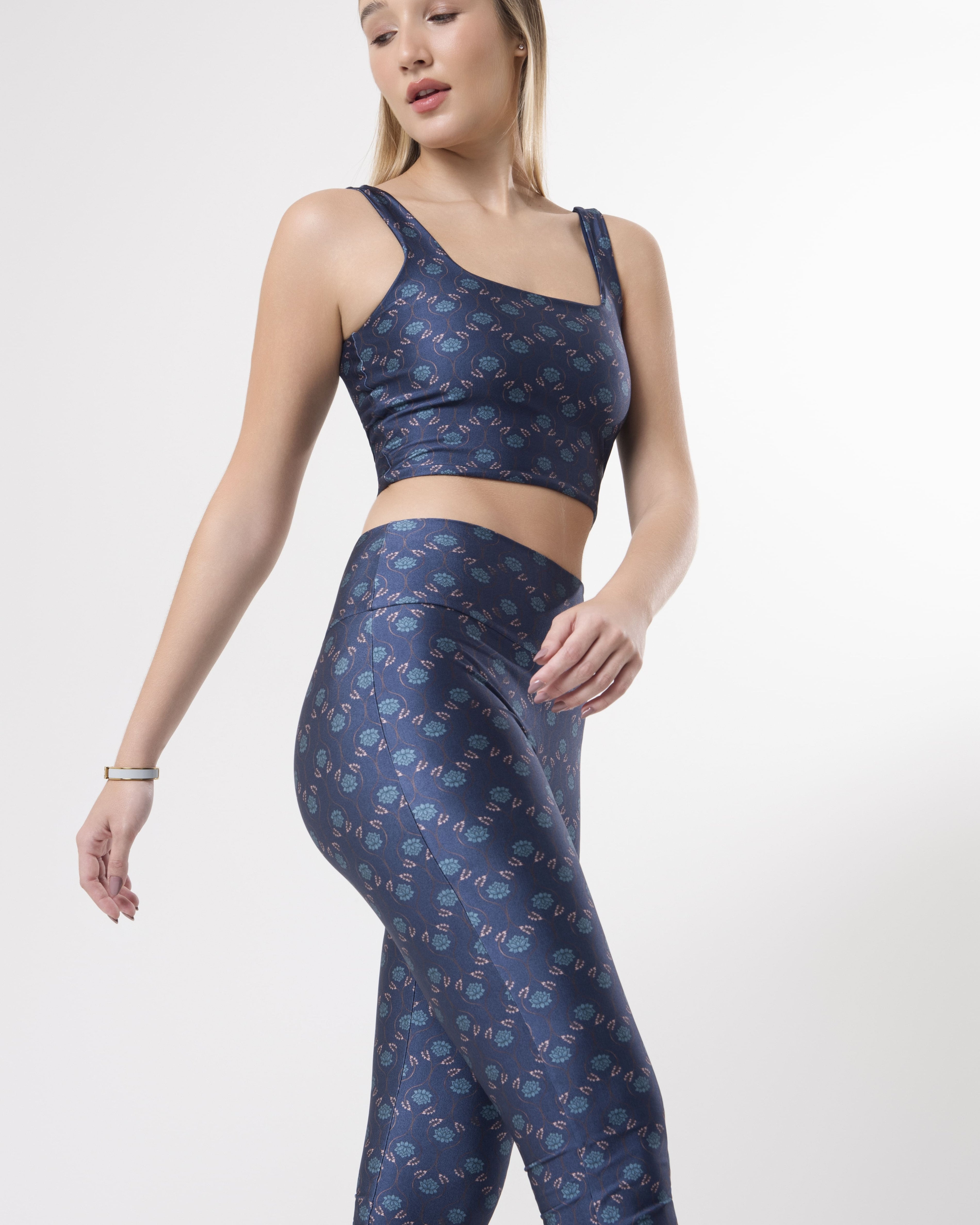 Blue Lotus Cropped Top