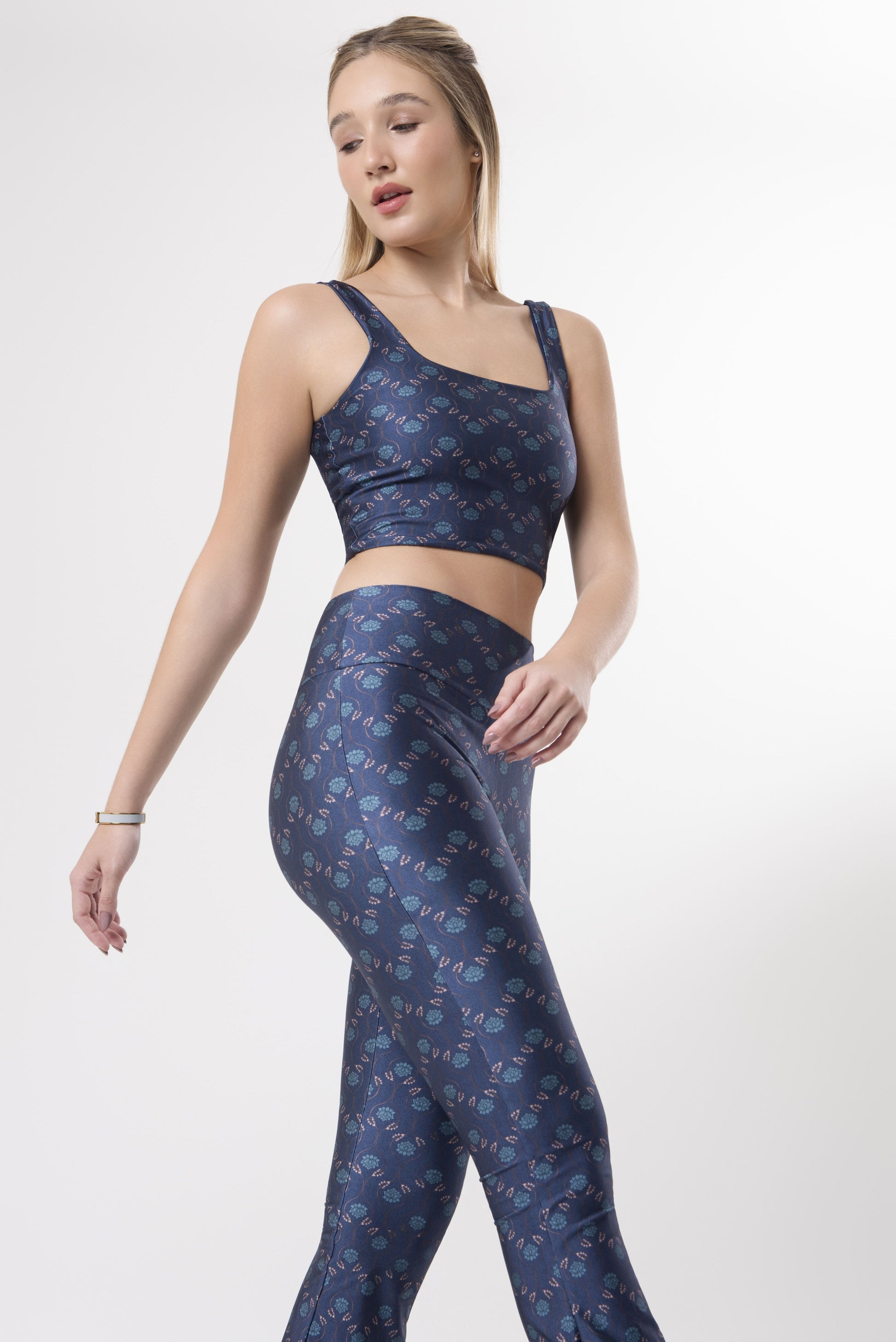 Blue Lotus Cropped Top