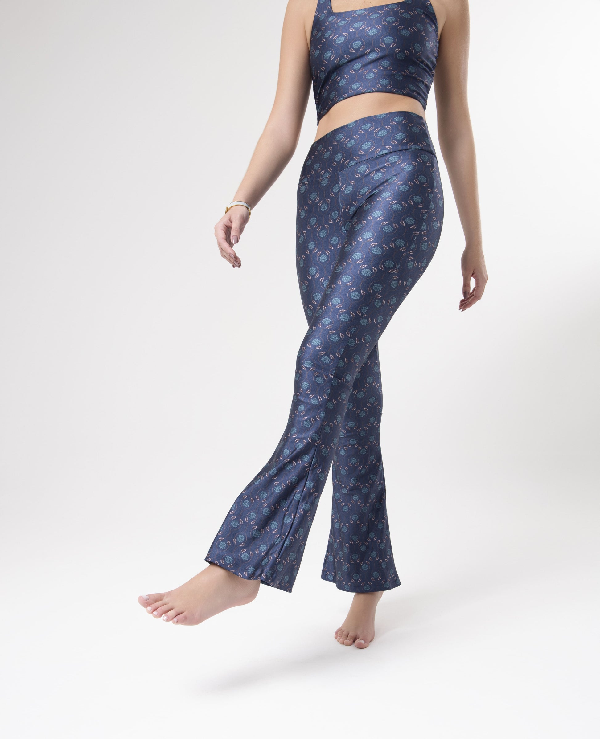 Blue Lotus Flare Pants