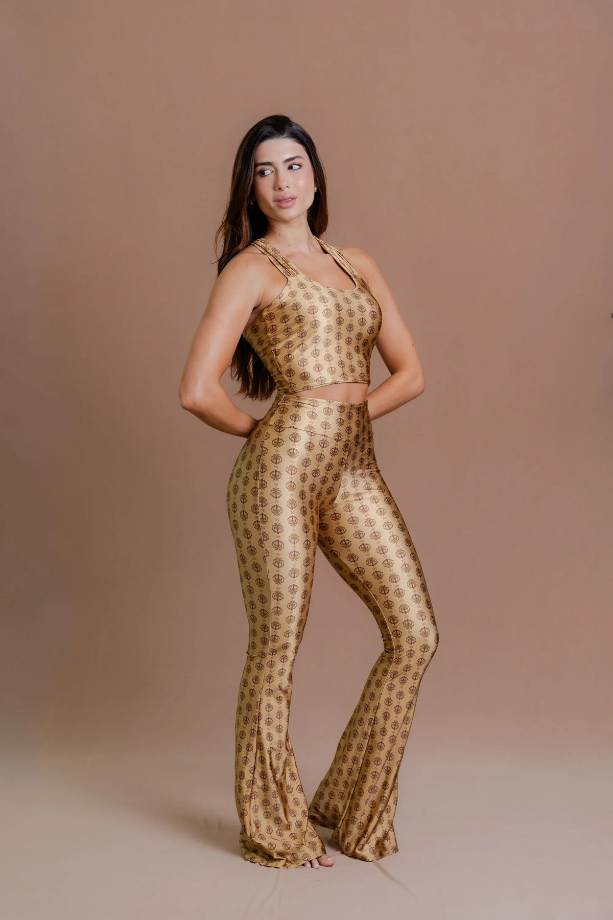 Golden Breeze Flare Pants