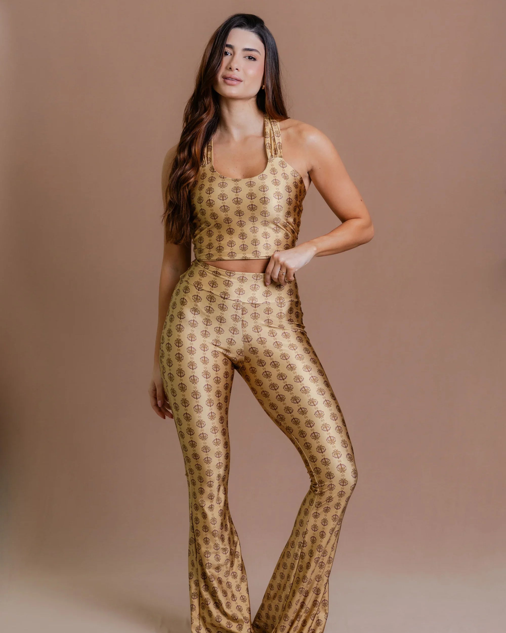 Golden Breeze Flare Pants