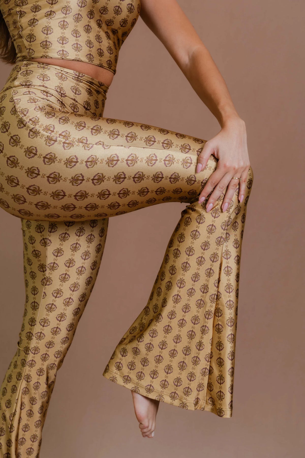 Golden Breeze Flare Pants